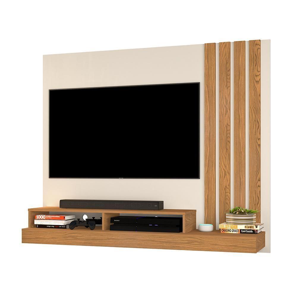 Painel Requinte - Mdf-mdp Tv Nichos Reforçados Off White-nature - Movelove - 2