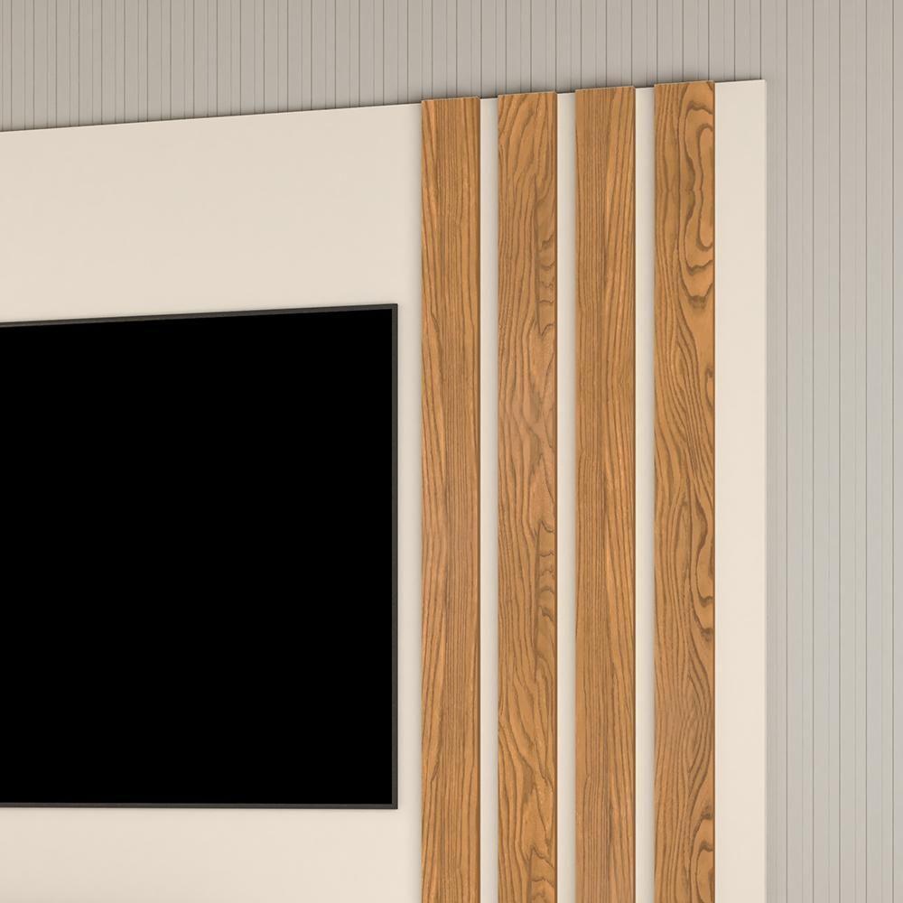 Painel Requinte - Mdf-mdp Tv Nichos Reforçados Off White-nature - Movelove - 5