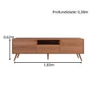 Rack Para Tv Até 70 Polegadas 2 Portas E 1 Gaveta Sevilla 183cm Jequitiba Jequitiba - 5