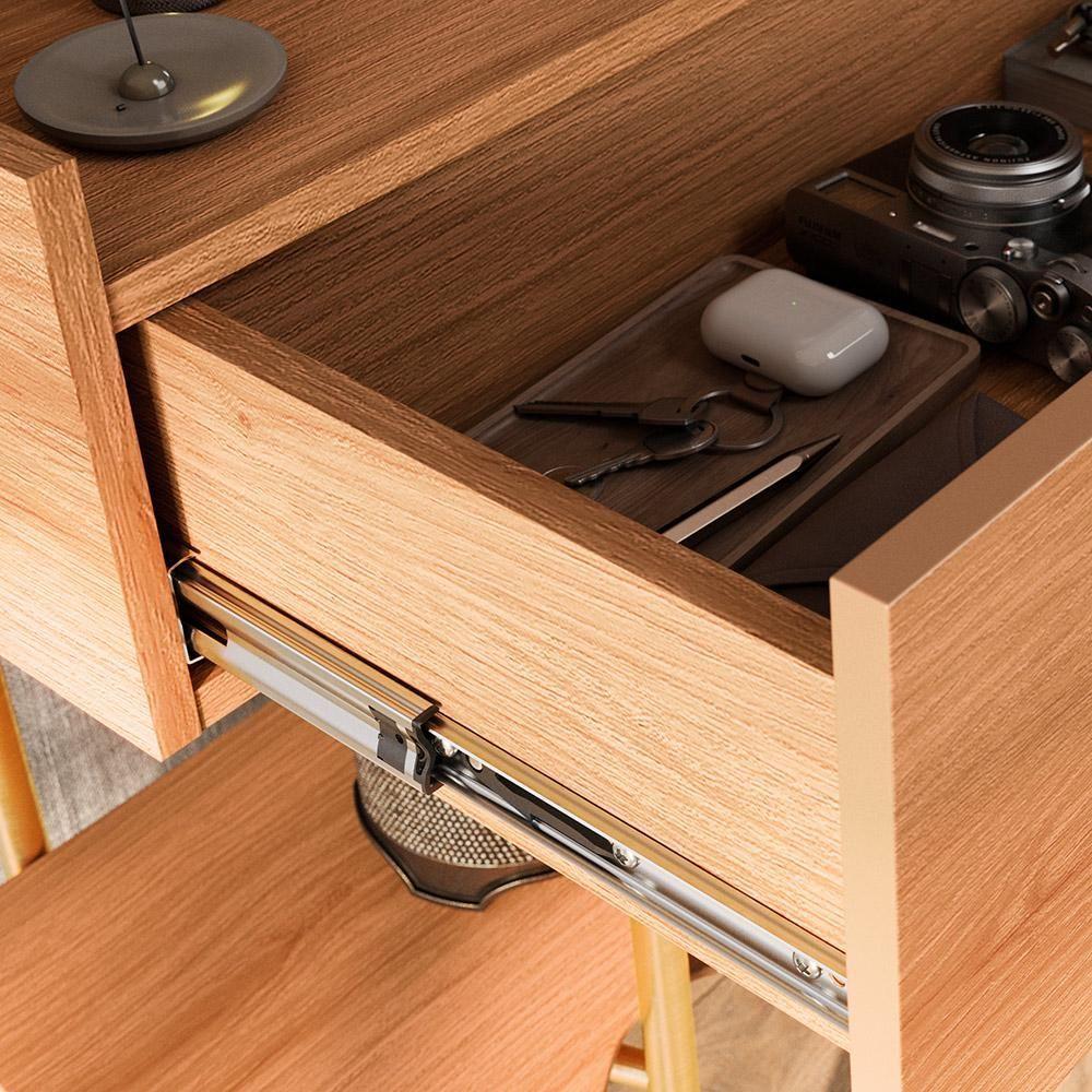 Aparador Lukaliam Móveis Sala De Estar Ou Jantar Cairo C- 2 Gavetas C- Pés De Ferro - 5