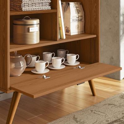 Cantinho Do Café Rubi - 1 Porta Basculante E Pés Em Madeira Jequitibá - Lukaliam Móveis Jequitiba