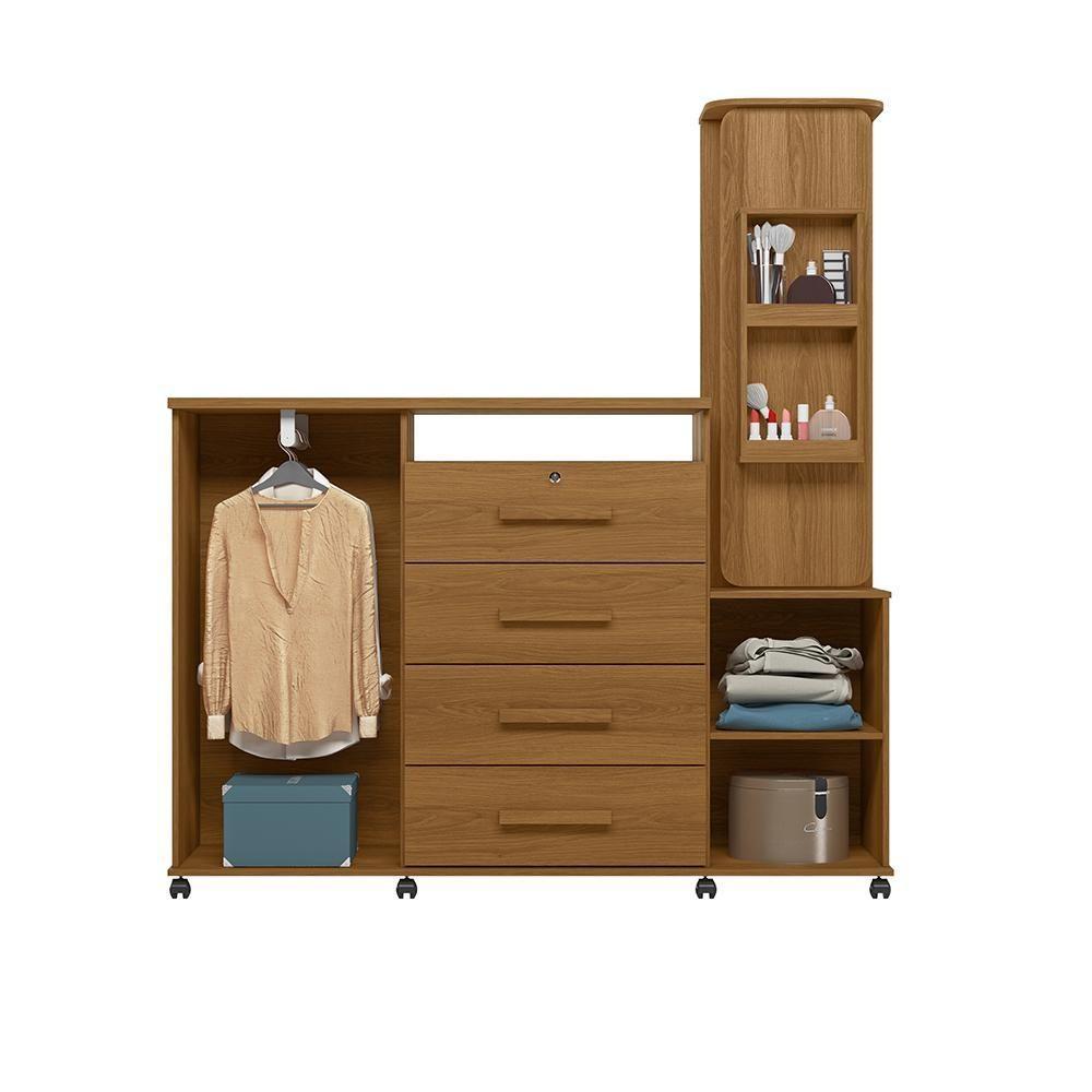 Cômoda Copacabana 04 Gavetas E 02 Portas Lukaliam Móveis Freijó Freijó - 2