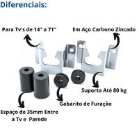 Suporte Universal Para Tv Até 71'' - Aço Carbono Fixo Parede-painel - Movelove - 2