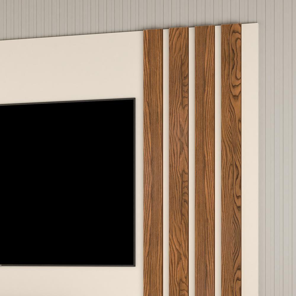 Painel Requinte - Mdf-mdp Tv Até 55'' Nichos Reforçados Off White-freijó - Movelove - 5