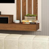 Painel Requinte - Mdf-mdp Tv Até 55'' Nichos Reforçados Off White-freijó - Movelove