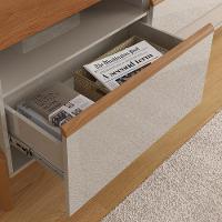 Rack Para Tv Até 70 Polegadas 1 Porta E 2 Gavetas Elegance 2,13m Lukaliam Móveis Off White-jequitiba Off White-jequitiba - 5