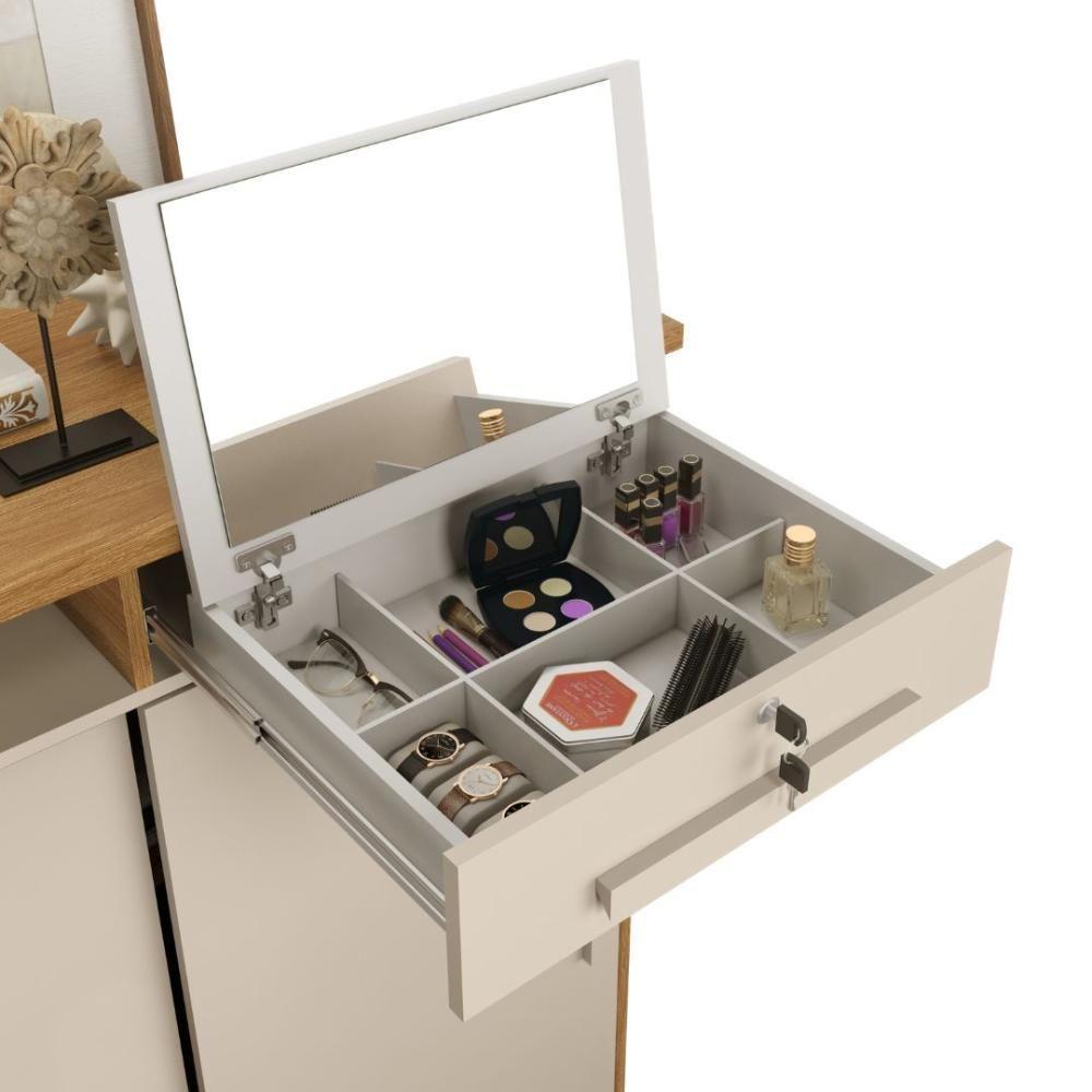 Cômoda Max 6 Gavetas E 2 Portas Lukaliam Móveis Freijó - Off White Freijó - Off White - 5