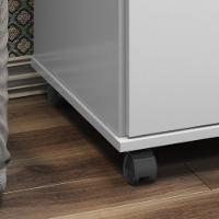 Cômoda Belle 4 Gavetas E 1 Porta Lukaliam Móveis Branco Branco - 5