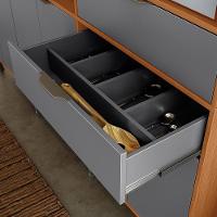 Armário De Cozinha Bahamas 2.0 Compacta - 11 Portas 2 Gavetas Jequitiba-grafite - Lukaliam Móveis Jequitiba-grafite - 3