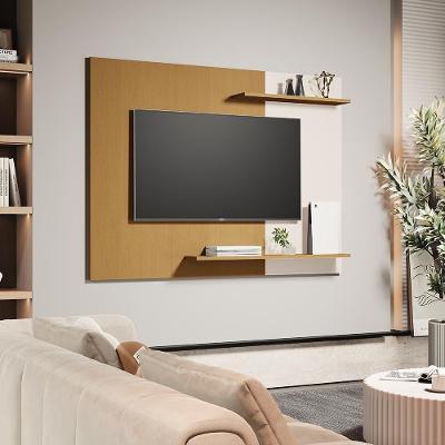 Painel Menfis - Tv Até 50'' Mdp 1 Porta E 1 Gaveta Nature-off White - Sal Movelaria