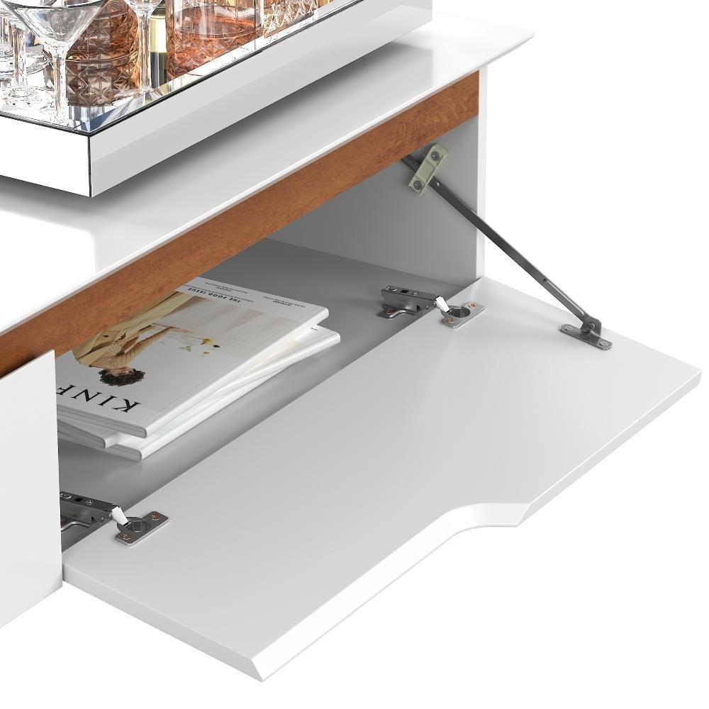 Aparador Rack Suspenso Eros Flow - 2 Portas Com Acabamento Chanfrado Em Mdp - Ej Móveis - 5