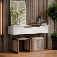 Aparador Rack Suspenso Eros Flow - 2 Portas Com Acabamento Chanfrado Em Mdp - Ej Móveis - 1