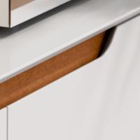 Aparador Rack Suspenso Eros Flow - 2 Portas Com Acabamento Chanfrado Em Mdp - Ej Móveis - 7