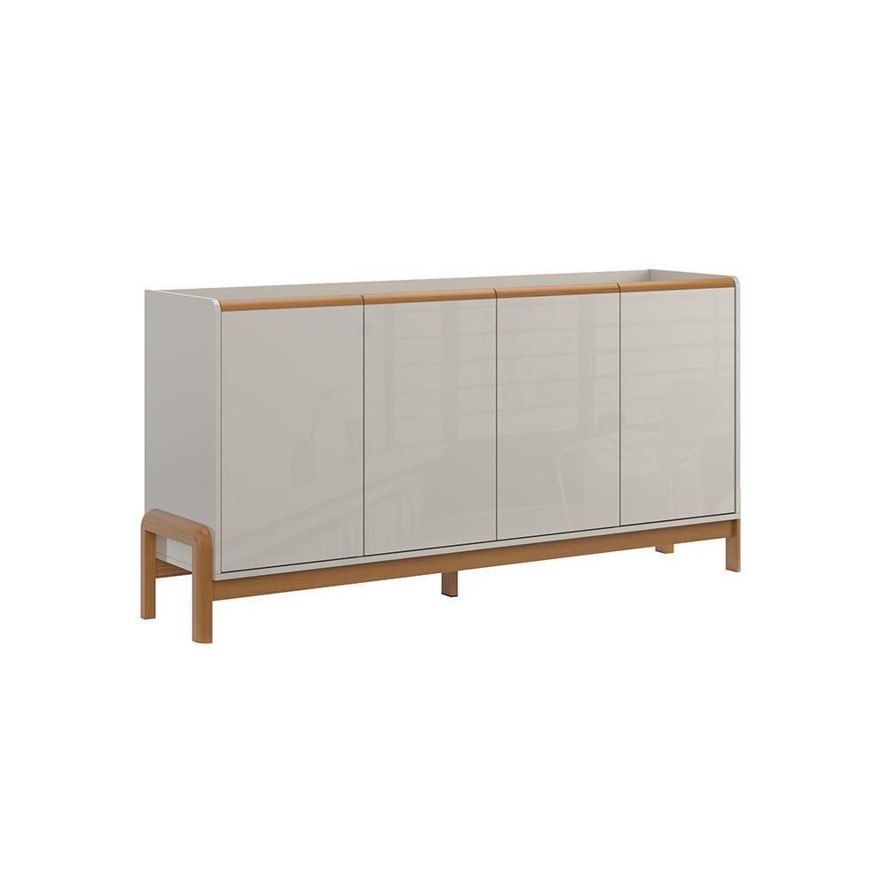 Aparador Buffet Para Sala Elegance 4 Portas Lukaliam Móveis Off White New-jequitiba Off White New-jequitiba - 1