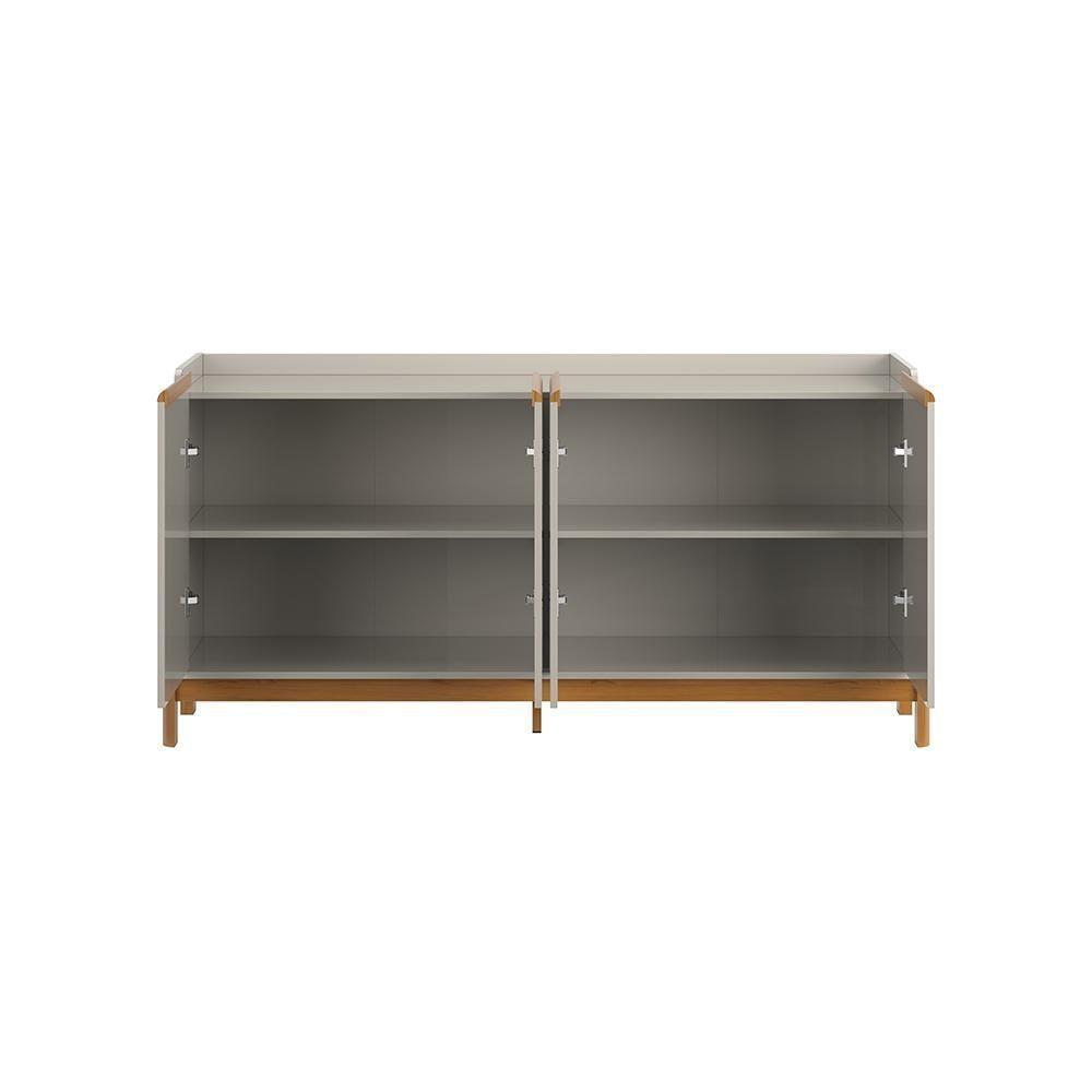 Aparador Buffet Para Sala Elegance 4 Portas Lukaliam Móveis Off White New-jequitiba Off White New-jequitiba - 3