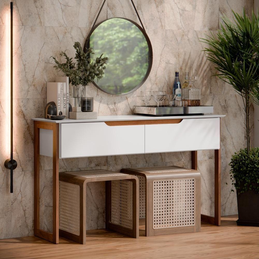 Aparador Eros Flow 2 Portas Para Sala De Jantar Branco-freijó - 2