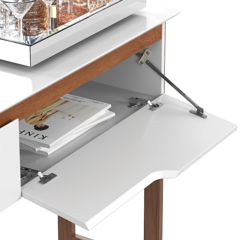 Aparador Eros Flow 2 Portas Para Sala De Jantar Branco-freijó - 4