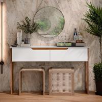 Aparador Eros Flow 2 Portas Para Sala De Jantar Branco-freijó - 1