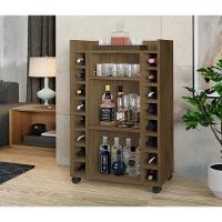 Aparador Belgica Com Adega Bar Para 16 Garrafas Pés Com Rodizios - Ferrara Madeirado Rede Móveis - 5