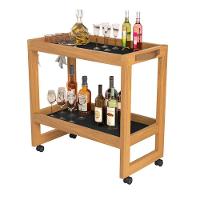 Carrinho Multiuso Aparador Barzinho Orfeu Com Rodizios Preto - 1