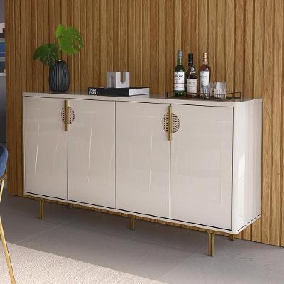Buffet Aparador 4 Portas Marsala 160cm Pés De Ferro - Lukaliam Móveis