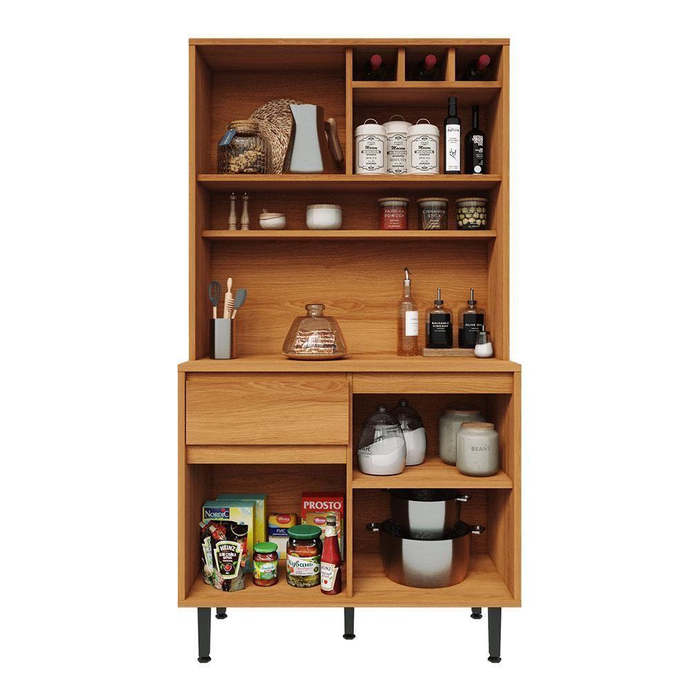 Armário De Cozinha Completa Easy 4 Portas 1 Gaveta - Movelove Jequitiba Jequitiba - 6