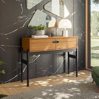 Aparador Retrô Intense Com Pés De Madeira Freijó Com Preto - Movelove - 2