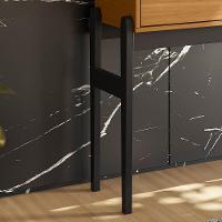 Aparador Retrô Intense Com Pés De Madeira Freijó Com Preto - Movelove - 6