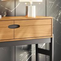 Aparador Retrô Intense Com Pés De Madeira Freijó Com Preto - Movelove - 7