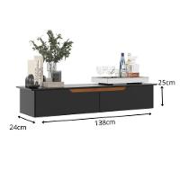 Aparador Rack Suspenso Eros Flow - 2 Portas Com Acabamento Chanfrado Em Mdp - Ej Móveis