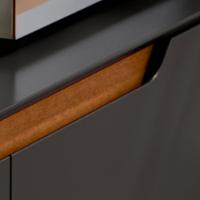 Aparador Rack Suspenso Eros Flow - 2 Portas Com Acabamento Chanfrado Em Mdp - Ej Móveis - 8