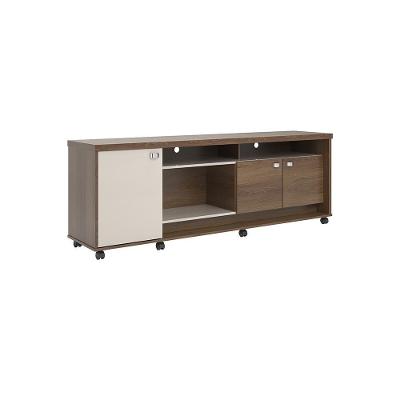 Rack Para Tv Até 70 Polegadas 3 Portas Dallas 1,83m Lukaliam Móveis Imbuia-off White Perolizado Imbuia-off White Perolizado