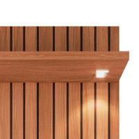 Rack River Com Painel Led - Efeito Ripado Para Tv Até 70'' 2 Portas E 1 Gaveta - Lukaliam Móveis Jequitiba Ripado Jequitiba Ripado - 7