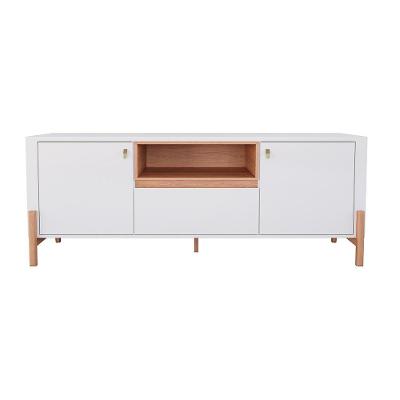 Rack Para Tv Até 70 Polegadas 1 Gaveta E 2 Portas Gliss 1,83m Lukaliam Móveis Off White Perolizado-jequitiba Off White Perolizado-jequitiba