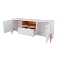 Rack Para Tv Até 70 Polegadas 1 Gaveta E 2 Portas Gliss 1,83m Lukaliam Móveis Off White Perolizado-jequitiba Off White Perolizado-jequitiba - 3