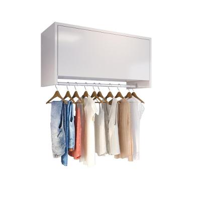 Armário Suspenso Delta - 1 Porta Com Cabideiro Em Mdp Off White - J3 Móveis Off White