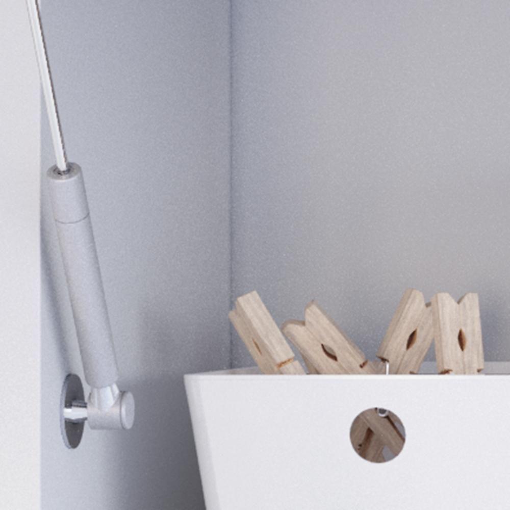 Armário Suspenso Delta - 1 Porta Com Cabideiro Em Mdp Branco - J3 Móveis Branco - 6