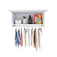 Armário Suspenso Delta - 1 Porta Com Cabideiro Em Mdp Branco - J3 Móveis Branco - 2