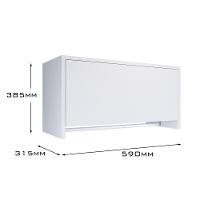 Armário Suspenso Delta - 1 Porta Com Cabideiro Em Mdp Branco - J3 Móveis Branco - 3