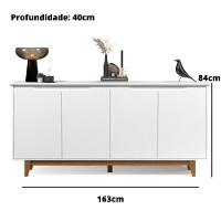 Aparador Buffet 4 Quatro Portas Mdf Moderno Prático Flow