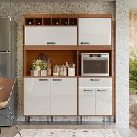 Armário De Cozinha Compacta Dakota 5 Portas E 1 Gaveta Lukaliam Móveis Jequitiba-areia Jequitiba-areia - 1