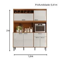 Armário De Cozinha Compacta Dakota 5 Portas E 1 Gaveta Lukaliam Móveis Jequitiba-areia Jequitiba-areia