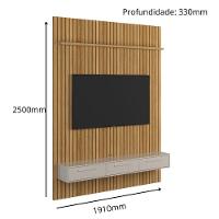 Painel Oslo Frisado - Mdf 1 Porta E 1 Gaveta Freijó-off White - Lukaliam Móveis - 6