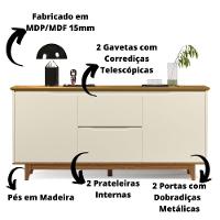 Aparador Buffet Flow - 2 Portas Em Mdf-mdp - Ej Móveis