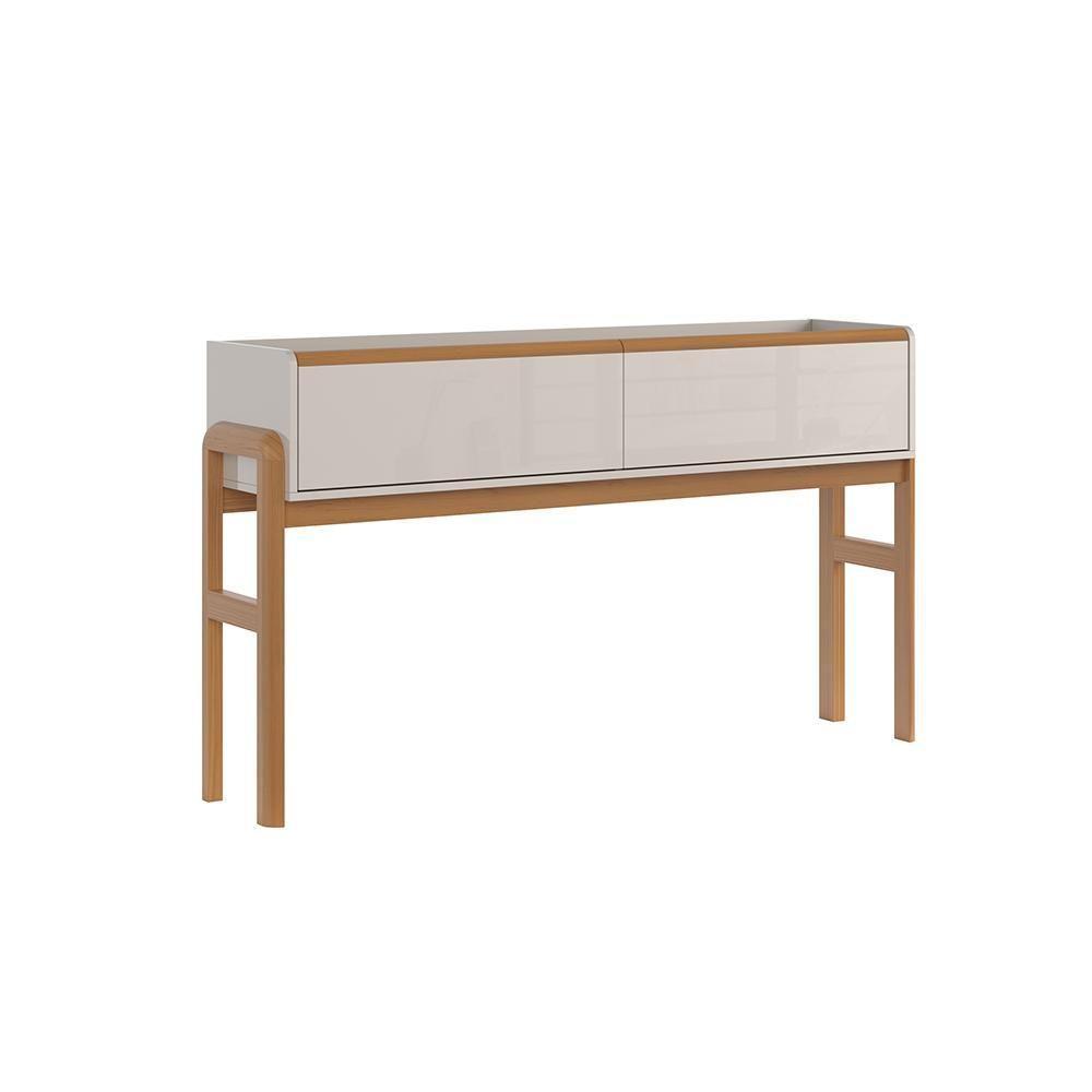 Aparador Para Sala Elegance 2 Gavetas E Pés Madeira Maciça Off White New-jequitiba Off White New-jequitiba - 7