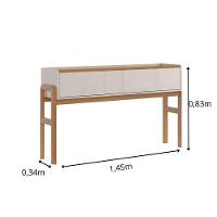 Aparador Para Sala Elegance 2 Gavetas E Pés Madeira Maciça Off White New-jequitiba Off White New-jequitiba