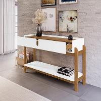 Aparador Lizz - 2 Gavetas Em Mdf-mdp Branco-cedro - Casa D - 2