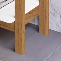 Aparador Lizz - 2 Gavetas Em Mdf-mdp Branco-cedro - Casa D - 8