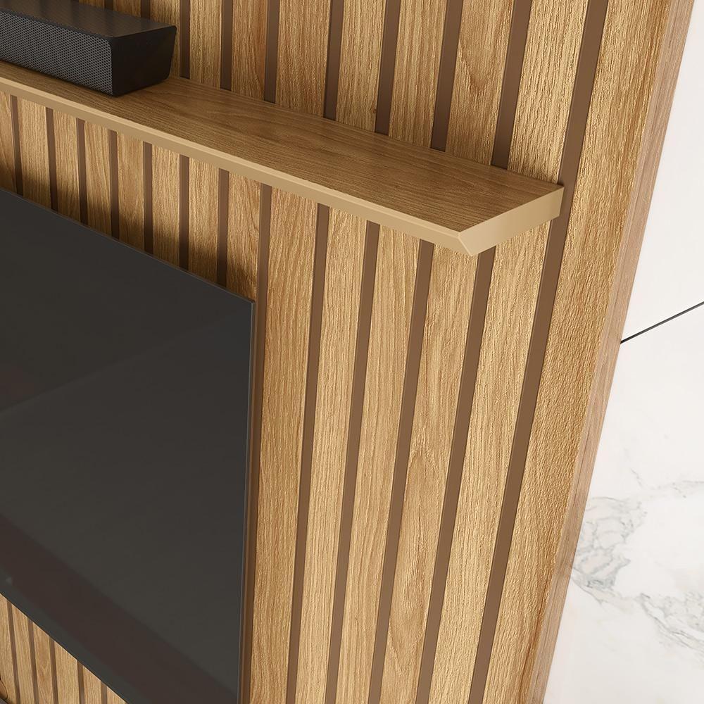 Painel Frisado Oslo - Mdf 1 Porta E 1 Gaveta Freijó-off White - Lukaliam Móveis - 3