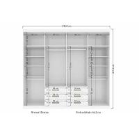 Cama Box Casal + Colchão Frontier Herval + Guarda Roupa Master 8.6 Branco - 5